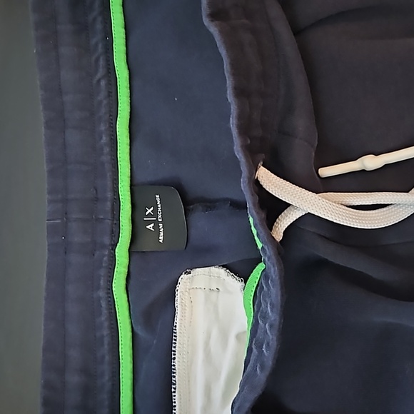 Armani Exchange navy drawstring logo joggers, size medium - Picture 14 of 16